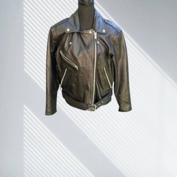 Wilsons Leather Biker Moto Jacket Size Small Excellent Condition Fall Daily Wear - Picture 2 of 12